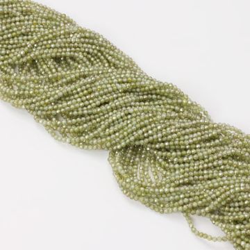 Cyrkonia kulka fasetowana zielona 2mm Cyrkonia kulka fasetowana zielona 2mm