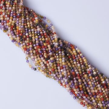 Cyrkonia kula fasetowana multikolor 3mm Cyrkonia kula fasetowana multikolor 3mm