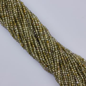 Cyrkonia zielona kulka fasetowana 3mm