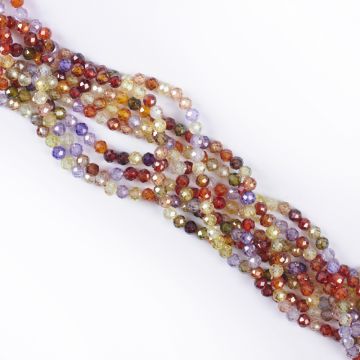 Cyrkonia mix kulka fasetowana 4mm