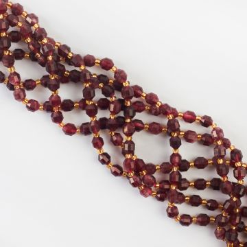 Granat baryłka fasetowana 6,5mm