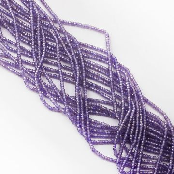 Cyrkonia oponka fasetowana fioletowa 3x2mm Cyrkonia oponka fasetowana fioletowa 3x2mm