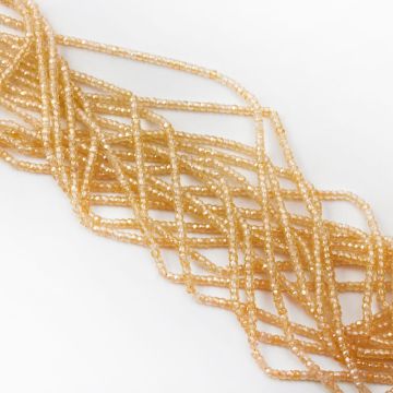 Cyrkonia oponka fasetowana żółta 3x2mm Cyrkonia oponka fasetowana żółta 3x2mm