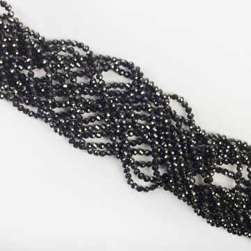 Czarna cyrkonia kulka fasetowana 3mm Czarna cyrkonia kulka fasetowana 3mm