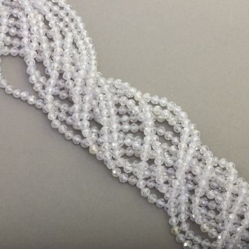 Cyrkonia biała kulka fastowana 4mm