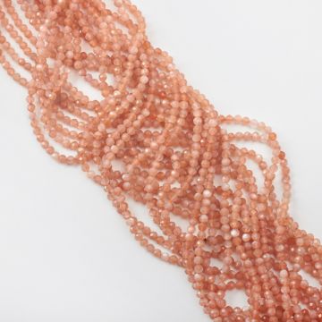 Kamień słoneczny kulka fasetowana 3mm