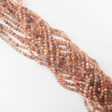 Kamień słoneczny kulka fasetowana 4mm