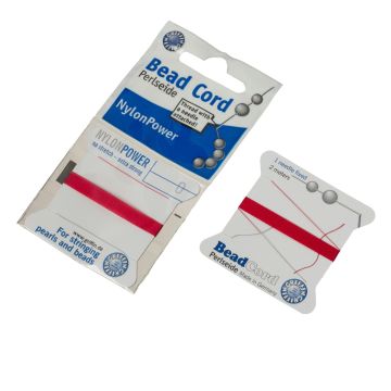 Nitka do pereł Nylon Power z igłą garnet 0,3mm