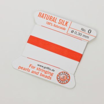 Nici jedwabne z igłą coral 0,3mm