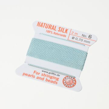 Nici jedwabne z igłą turquoise 0,7mm