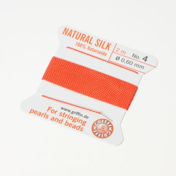 Nici jedwabne z igłą coral 0,6mm