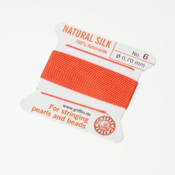 Nici jedwabne z igłą coral 0.7mm