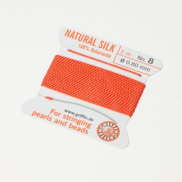 Nici jedwabne z igłą coral 0,8mm
