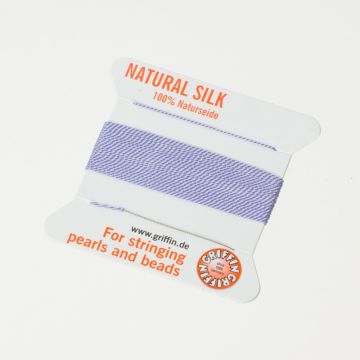 Nici jedwabne z igłą lilac 0,5 mm