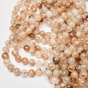 Kryształ górski z rutylem kulka gładka 10,5mm