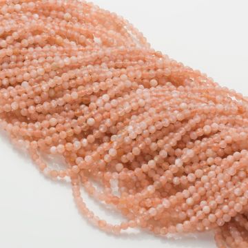 Kamień słoneczny kulka fasetowana piaskowa 3mm