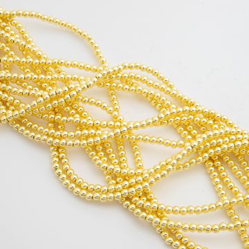 Hematyt platerowany kulka gładka light gold 3,5mm