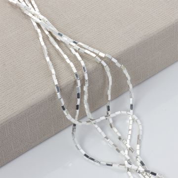 Hematyt platerowany słupek prostokątny silver 4x2mm