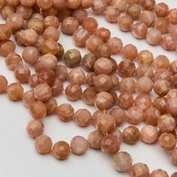 Kamień słoneczny kulka fasetowana 9mm