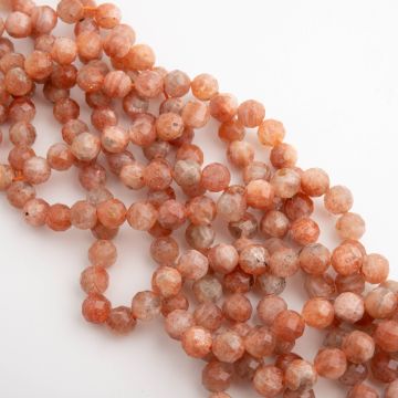 Kamień słoneczny kulka fasetowana 6,5mm