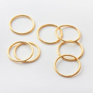 Srebrne kółko satynowe zamknięte AG925 pozłacane 20,5mm