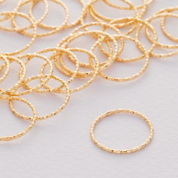 Srebrny łącznik koło diamentowe AG925 złocone 10mm