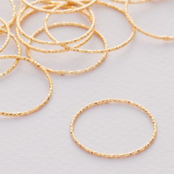 Srebrny łącznik  koło diamentowe AG925 złocone 20mm