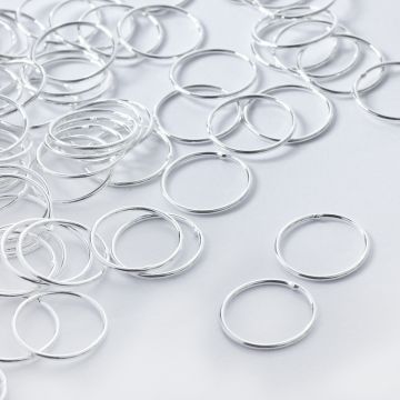 Srebrny łącznik koło gładkie  AG925 srebrny 20mm