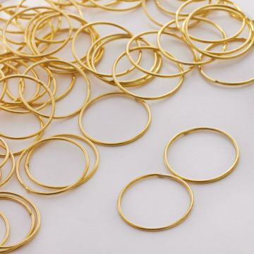 Srebrny łącznik koło gładkie AG925 złoty 20mm