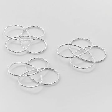 Srebrny łącznik/zawieszka kwiatek pleciony z drutu diamentowego AG925 29mm