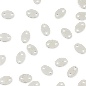 Srebrna blaszka owalna, AG925 8mm