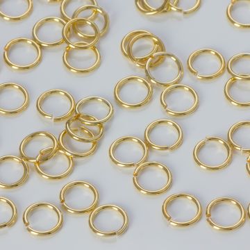 Srebrne kółeczka zaciskowe AG925 pozłacane 6x0,8mm