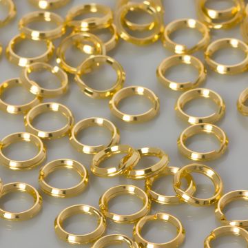 Srebrne kółeczka sprężynki AG925 pozłacane 5mm