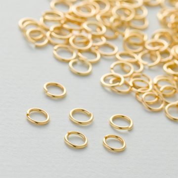 Srebrne kółeczka zaciskowe AG925 pozłacane 7x0,8mm