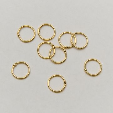 Srebrne kółko lutowane AG925 pozłacane 6,5x0,6mm