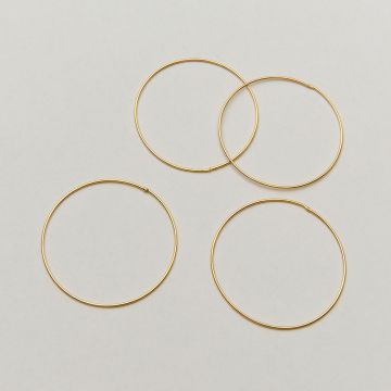 Srebrne kółko lutowane AG925 pozłacane 36,5x0,8mm