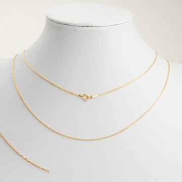 Srebrny łańcuszek simple AG925 pozłacany 50cm