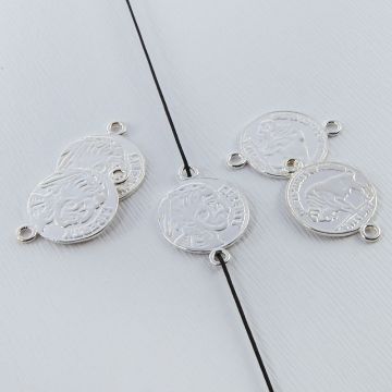 Srebrna moneta łącznik Liberty 16mm