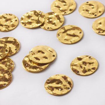 Srebrny rozgałęźnik blaszka wygięta AG925 złoty 17,5mm