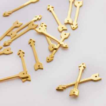 Srebrny łącznik strzałka  AG925 złoty 29mm