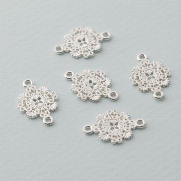 Rozgałęźnik ażurowy mandala 2 AG925 17x11mm srebrny