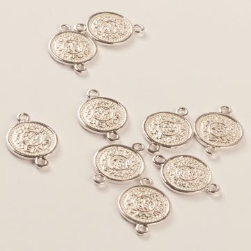 Srebrny łącznik moneta AG925 17mm