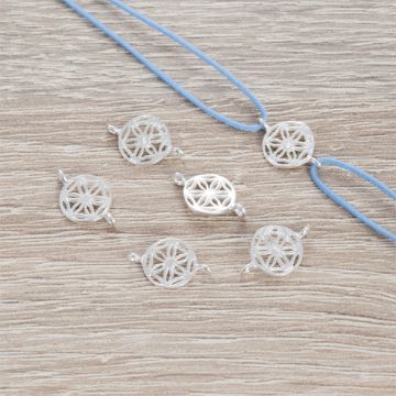 Srebrny łącznik kwiatek AG925 8mm