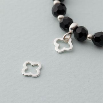 Rozgałęźnik kwiatek wycięty mini AG925 7,5x7,5mm srebrny