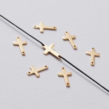 Rozgałęźnik mini krzyżyk AG925 złoty 11mm