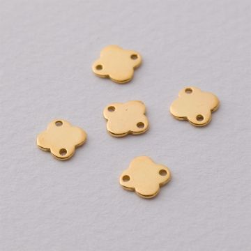 Rozgałęźnik kwiatek pełny AG925 pozłacany 7.5x7.5mm