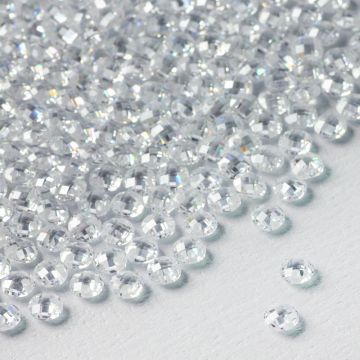 Cyrkonia dysk fasetowany z dziurką crystal 4mm