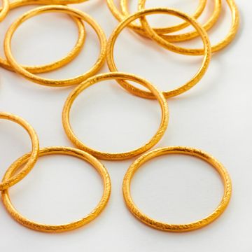 Srebrne koło satynowe pozłacane AG0925 24mm