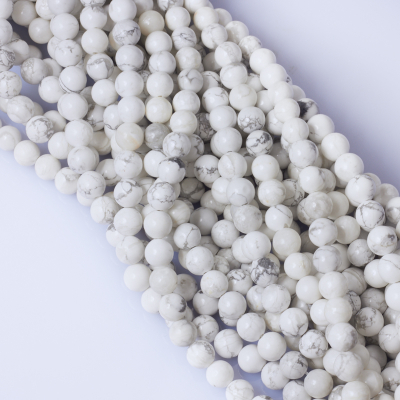 Howlit biały kulka gładka 8mm
