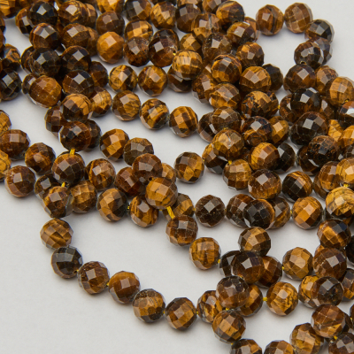 Tygrysie oko kulka fasetowana 8,5mm